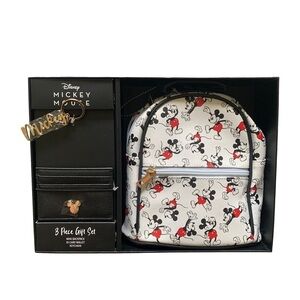 Disney Mickey Mouse White Mini Backpack Gift Set